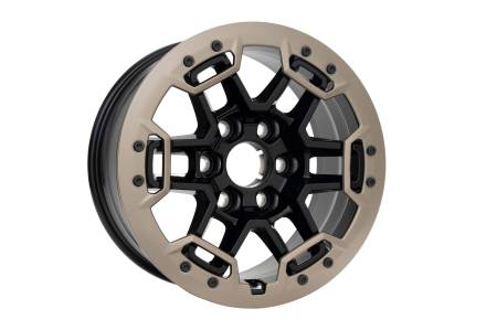 GM Accessories - GM Accessories 84605398 - 17x8-Inch Aluminum Multi-Spoke Beadlock Capable Wheel in Gloss Black with Tech Bronze Trim Ring [2023+ Colorado]