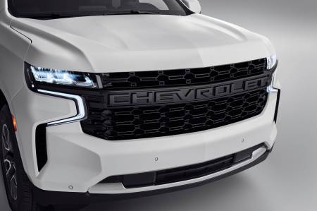 GM Accessories - GM Accessories 85638038 - Grille in Black with Chevrolet Script (for Vehicles with HD Surround Vision Camera) [2022+ Tahoe and Suburban]