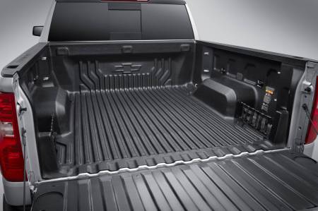 GM Accessories - GM Accessories 84648942 - Bed Liner with Bowtie Logo Integrated Storage Pockets (for Long Bed Models) [2019+ Silverado 1500]