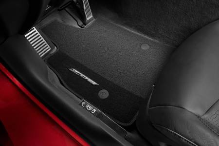 GM Accessories - GM Accessories 84908998 - Premium Carpeted Floor Mats in Jet Black with Jet Black Stitching [C8 Corvette Z06]