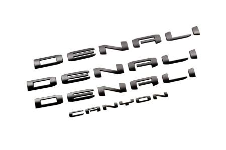 GM Accessories - GM Accessories 85056290 - Canyon Denali Emblems in Black [2023+ Canyon]