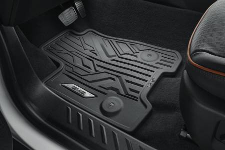 GM Accessories - GM Accessories 85654733 - First-Row Premium All-Weather Floor Mats in Jet Black with GMC Script [2023+ Canyon]