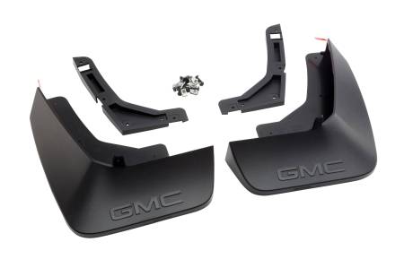 GM Accessories - GM Accessories 86517286 - Rear Splash Guards in Black with GMC Logo [2021+ GMC Yukon]