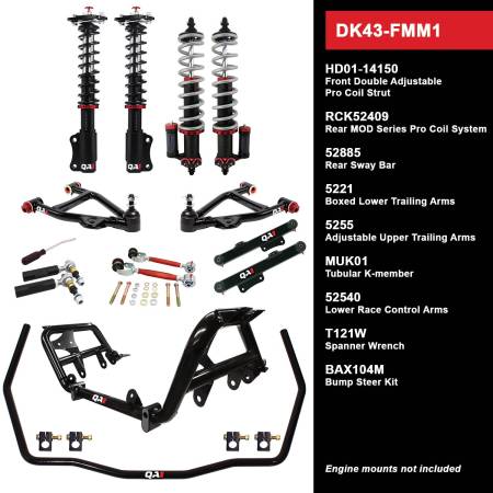 QA1 - QA1 DK43-FMM1 - Level 3 Drag Kit, 79-86 Mustang, Narrow Stance