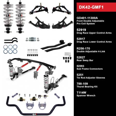 QA1 - QA1 DK42-GMF1 - Level 2 Full Vehicle Drag Kit, 67-69 GM F Body