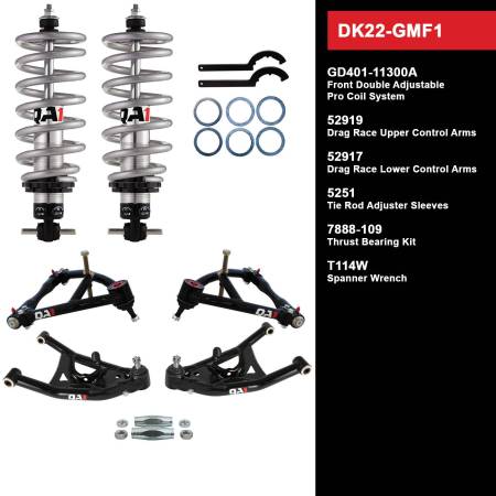 QA1 - QA1 DK22-GMF1 - Level 1 Front Drag Kit, 67-69 GM F-Body