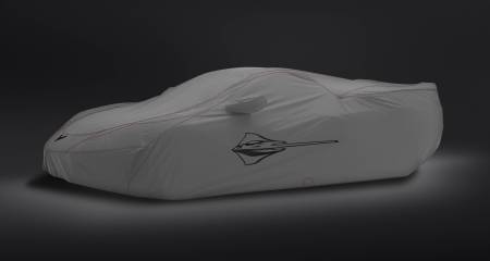 GM Accessories - GM Accessories 85138417 - C8 Corvette Premium Outdoor Car Cover in Gray with Stingray Logo
