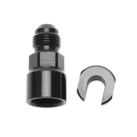 Russell - Russell 644123 - 6AN Male x 3/8" SAE Quick-Disconnect Female Threaded Cap Fitting, Black Finish