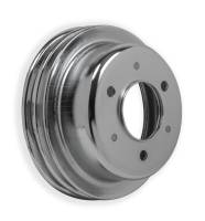 Mr. Gasket - Mr. Gasket 8830MRG - Crankshaft Pulley - Ford Small Block 1965-66- Chrome - Double Groove - Image 1