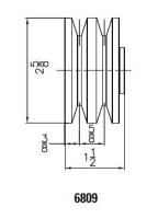 Mr. Gasket - Mr. Gasket 6809 - Alternator Pulley - Chrome - Double Groove - Image 2