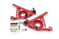 UMI Performance - UMI Performance 303233-1-R - 1978-1988 G-Body, S10 Tubular Upper & Lower Front A-Arm Kit, " taller upper ball joints, Delrin - Red - Image 2