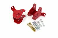 UMI Performance - UMI Performance 4012-R - 1964-1972 GM A-Body Rear Control Arm Relocation Brackets - Bolt-In - Red - Image 1