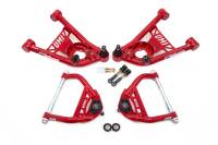 UMI Performance - UMI Performance 403133-R - 1964-1972 GM A-Body Tubular Upper & Lower Front A-Arm Kit - Red - Image 1