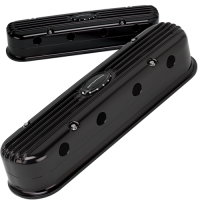 Billet Specialties - Billet Specialties P95475 - Valve Cover LS3 Modular Ribbed Profile Black - Image 1