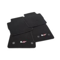 GM Accessories - GM Accessories 85151385 - First And Second-Row Carpeted Floor Mats In Jet Black With V-Series Logo [2022+ CT5] - Image 1