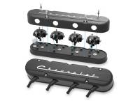 Holley - Holley 241-177 - 2-Piece "Chevrolet" Script Valve Cover - Gen Iii/Iv Ls - Satin Black Machined - Image 3