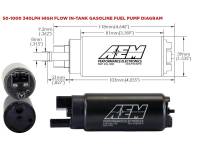 AEM Electronics - AEM 50-1000 - 340LPH High Flow In-Tank Fuel Pump (Offset Inlet) - Image 5