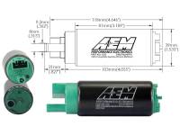 AEM Electronics - AEM 50-1200 - 340LPH High Flow In-Tank Fuel Pump (Offset Inlet) - Image 5