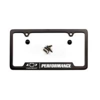 GM Accessories - GM Accessories 19330393 - License Plate Frame in Black with Bowtie Logo and Chrome Performance Script - Image 2