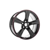 GM Accessories - GM Accessories 23333839 - 20x8.5-Inch Aluminum 5-Spoke Front Wheel in Gloss Black with Red Stripe [2021+ Camaro] - Image 3