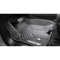 GM Accessories - GM Accessories 84858280 - First-Row Premium All-Weather Floor Liners In Jet Black With At4 Logo (For Models With Center Console) - Image 1