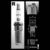 Brisk Spark Plugs - Brisk Racing RR14S Silver Racing Spark Plug - 14mm - Image 2