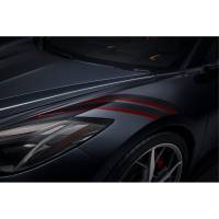 GM Accessories - GM Accessories 84290343 - C8 Corvette Fender Hash Marks in Carbon Flash Metallic with Edge Red Accents - Image 4