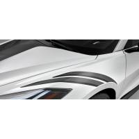 GM Accessories - GM Accessories 84290345 - C8 Corvette Fender Hash Marks in Midnight Silver with Carbon Flash Accents - Image 1