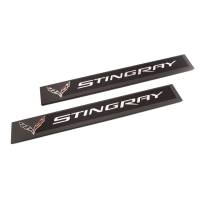 GM Accessories - GM Accessories 23487387 - Door Sill Plates with Crossed Flags Logo and Stingray Script [C7 Corvette] - Image 2