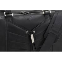 GM Accessories - GM Accessories 87850652 - Premium Leather Travel Bag in Jet Black with C8 Corvette Crossed Flags Logo - Image 3