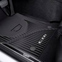 GM Accessories - GM Accessories 84025489 - First And Second-Row Premium All-Weather Floor Mats In Jet Black With Cadillac Logo And CT6 Script - Image 1