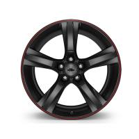 GM Accessories - GM Accessories 23333848 - 20x9.5-Inch Aluminum 5-Spoke Rear Wheel in Gloss Black with Red Stripe [2021+ Camaro] - Image 1