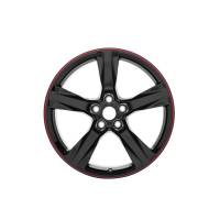 GM Accessories - GM Accessories 23333848 - 20x9.5-Inch Aluminum 5-Spoke Rear Wheel in Gloss Black with Red Stripe [2021+ Camaro] - Image 2
