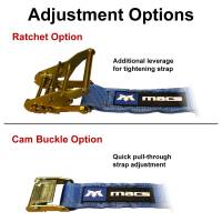 Mac's Tie Downs - Mac's Tie Downs 129012 - Logistic Ratchet Strap (Yellow Only) 2" x 12' Sewn Fixed End with E Clips - Image 2