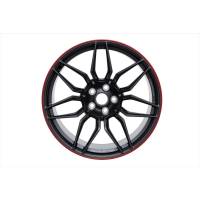 GM Accessories - GM Accessories 86506453 - Corvette C8 Z06 21x13-Inch Forged Aluminum Spider-Design Rear Wheel in Satin Graphite with Red Stripe - Image 2