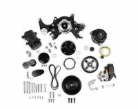 Holley - Holley 20-240Bk - Comp Mid-Mt Acc Drive System, Sbc-Black - Image 1