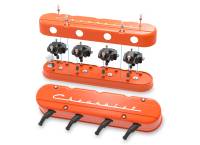 Holley - Holley 241-178 - 2-Piece "Chevrolet" Script Valve Cover - Gen Iii/Iv Ls - Factory Orange Machined - Image 3