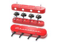 Holley - Holley 241-179 - 2-Piece "Chevrolet" Script Valve Cover - Gen Iii/Iv Ls - Gloss Red Machined - Image 3