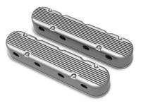 Holley - Holley 241-180 - 2-Piece Finned Valve Cover - Gen Iii/Iv Ls - Natural - Image 1