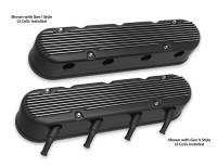 Holley - Holley 241-182 - 2-Piece Finned Valve Cover - Gen Iii/Iv Ls - Satin Black Machined - Image 2