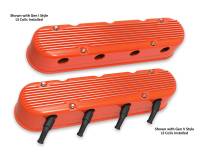 Holley - Holley 241-183 - 2-Piece Finned Valve Cover - Gen Iii/Iv Ls - Factory Orange Machined - Image 2