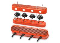 Holley - Holley 241-183 - 2-Piece Finned Valve Cover - Gen Iii/Iv Ls - Factory Orange Machined - Image 3