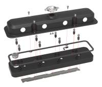 Holley - Holley 241-192 - 2-Piece Pontiac Style Valve Cover - Gen Iii/Iv Ls - Satin Black - Image 2