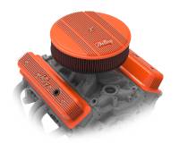 Holley - Holley 241-249 - Vintage Finned Valve Cover - "Holley" Script - Sbc - Center Bolt - Factory Orange Machined - Image 3