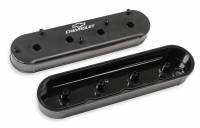 Holley - Holley 241-294 - Gm Track Series Valve Covers - Small Block Chevrolet Gen Iii/Iv - Ls - Satin Black - Image 2