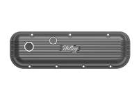 Holley - Holley 241-302 - Vintage Series Finned Valve Covers - Bbc - Satin Black Machined - Image 3