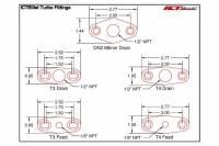 ICT Billet - ICT Billet 551162 - GT15-GT35 Billet Turbo Oil Supply Feed T3 Flange 1/8"npt Inlet - Image 2