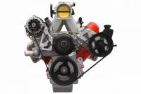 ICT Billet - ICT Billet 551396LS0-3 - LS Truck Power Steering Pump / Alternator Bracket Kit w/ Turnbuckle Tensioner - Image 1