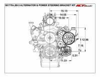 ICT Billet - ICT Billet 551778LS0-3 - LS Truck Saginaw Power Steering Pump & Alternator Bracket Kit - Image 2