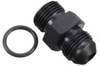 ICT Billet - ICT Billet F06AN080R -  -6AN Flare to 8 Oring ORB Male Fuel Pump Rail Adapter Fitting Flare Hose Black - Image 1